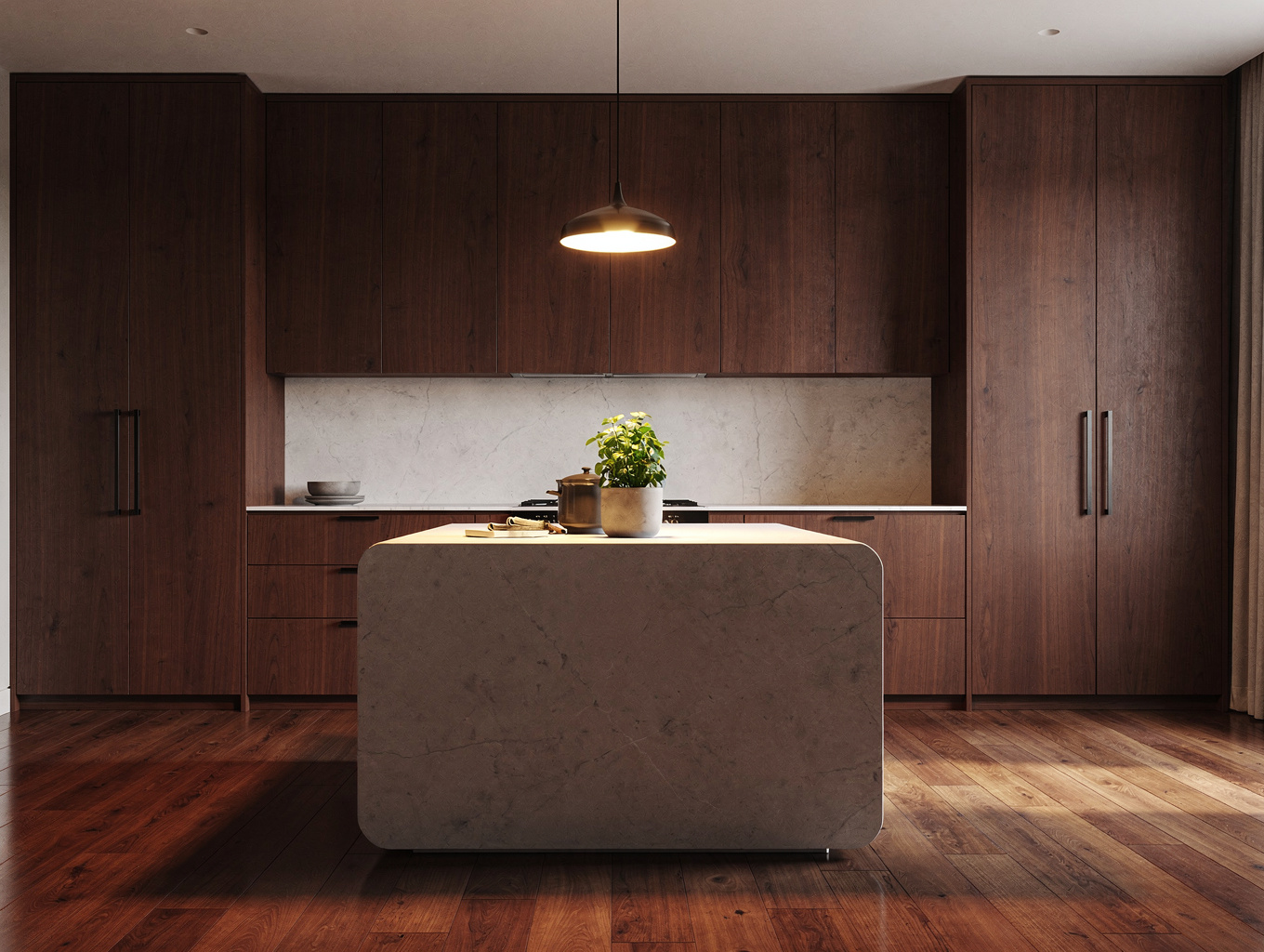 High-end kitchen renovation with custom cabinetry